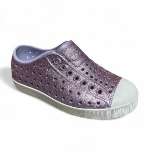 Native Shoes Jefferson Toddler Slip-On Purple Glitter Size C8